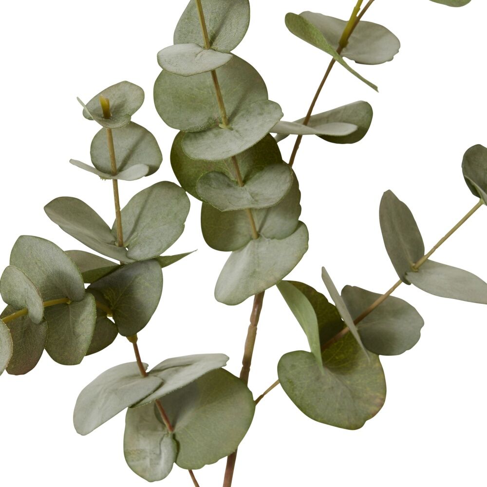 2PK E Style Eucalyptus Spray Realistic Artificial Flower Grey Green 25x14x86cm