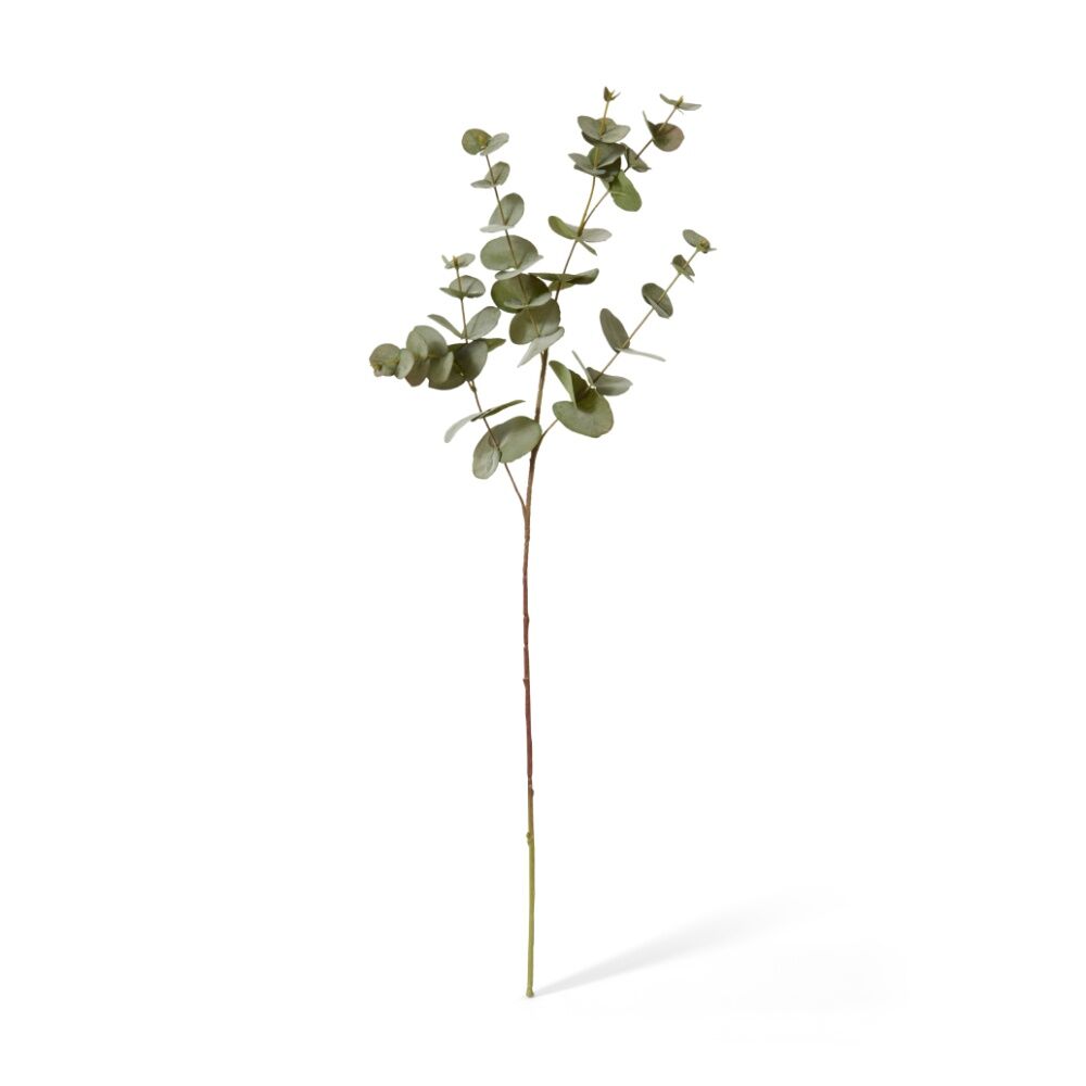 2PK E Style Eucalyptus Spray Realistic Artificial Flower Grey Green 25x14x86cm