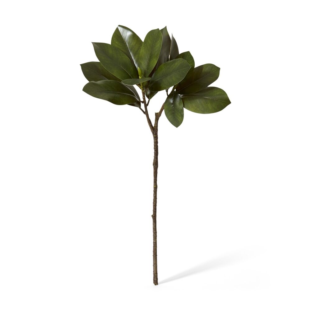 2PK E Style Magnolia Leaf Spray Realistic Artificial Flower Green 40x40x70cm