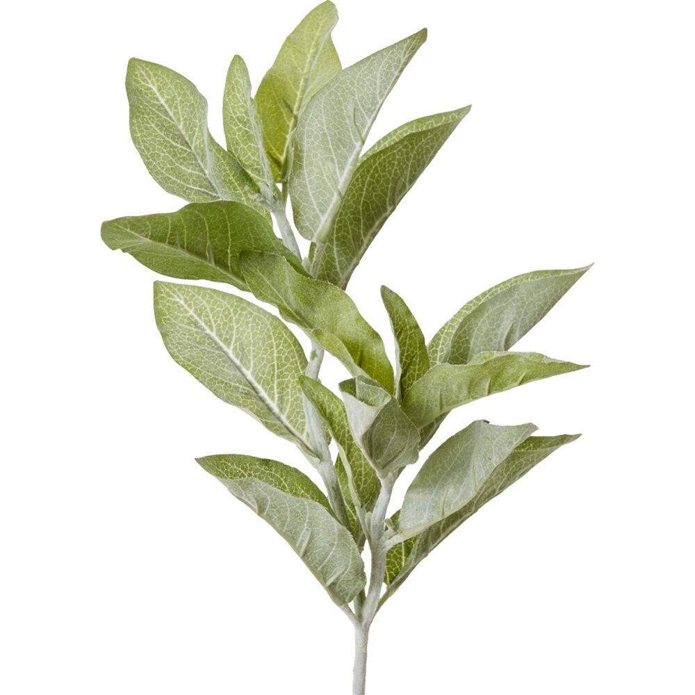 4PK E Style Lambs Ear Spray Realistic Artificial Flower Plastic Grey Green 71cm