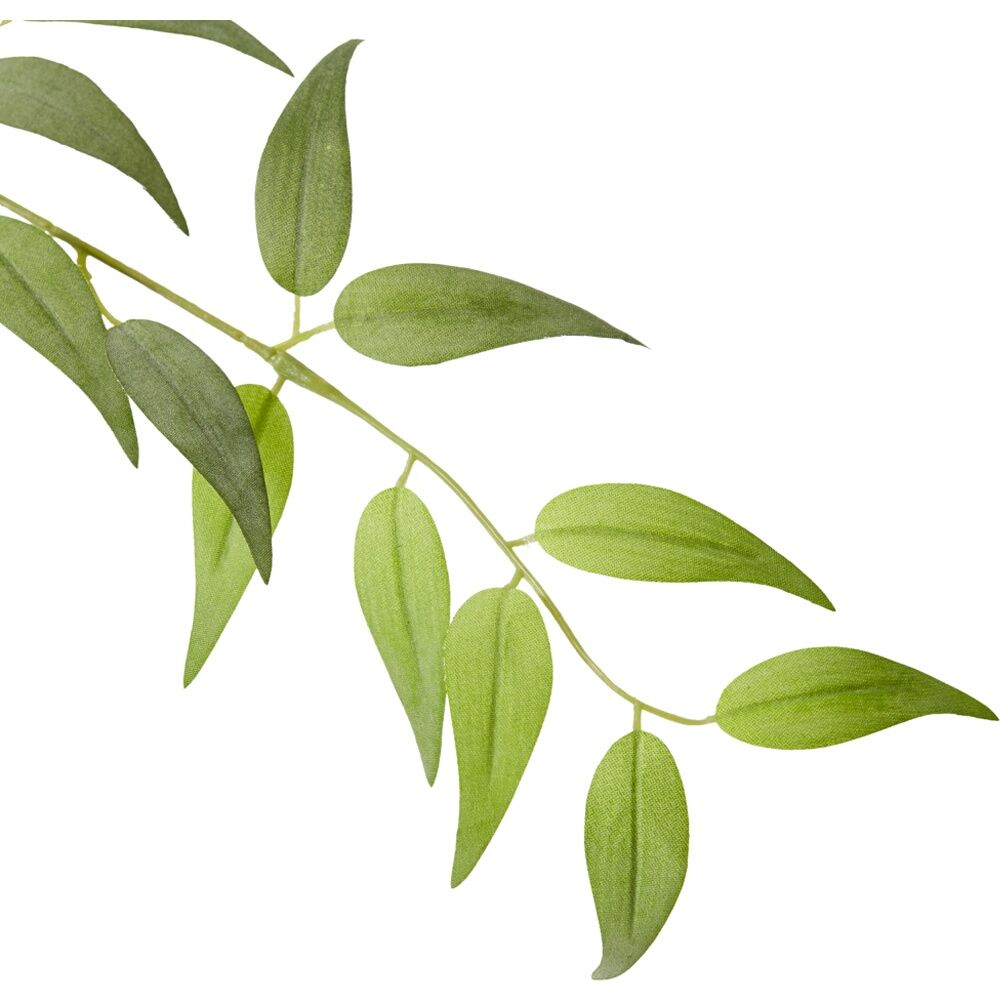 2PK E Style Ruscus Italian Leaf Realistic Artificial Flower Spray Green 124cm