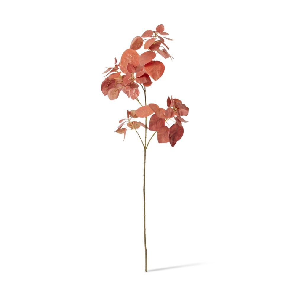 4PK E Style Smoke Leaf Branch Realistic Artificial Flower Red 32x30x103cm