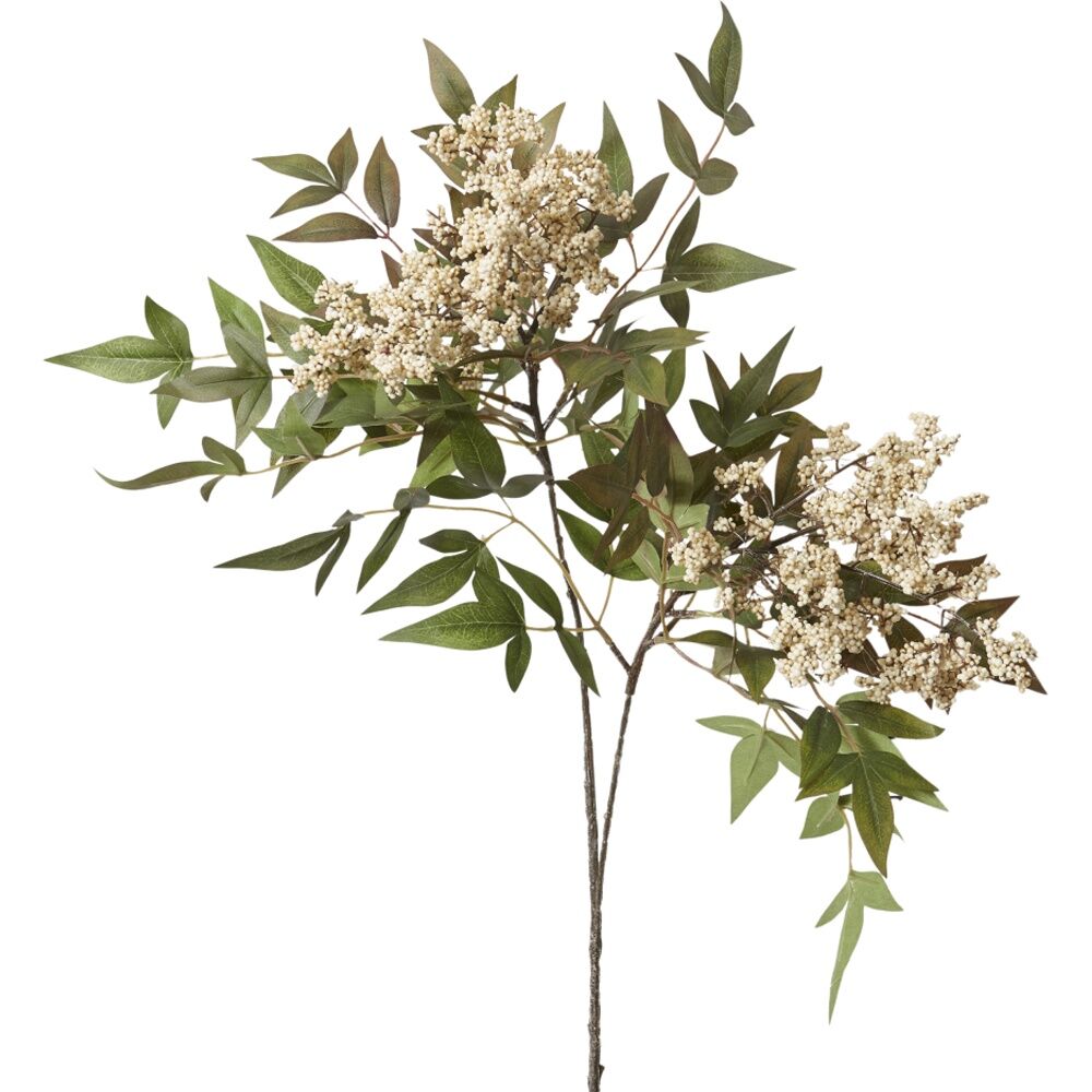 2PK E Style Pepper Berry Spray Realistic Artificial Flower Cream 50x30x94cm