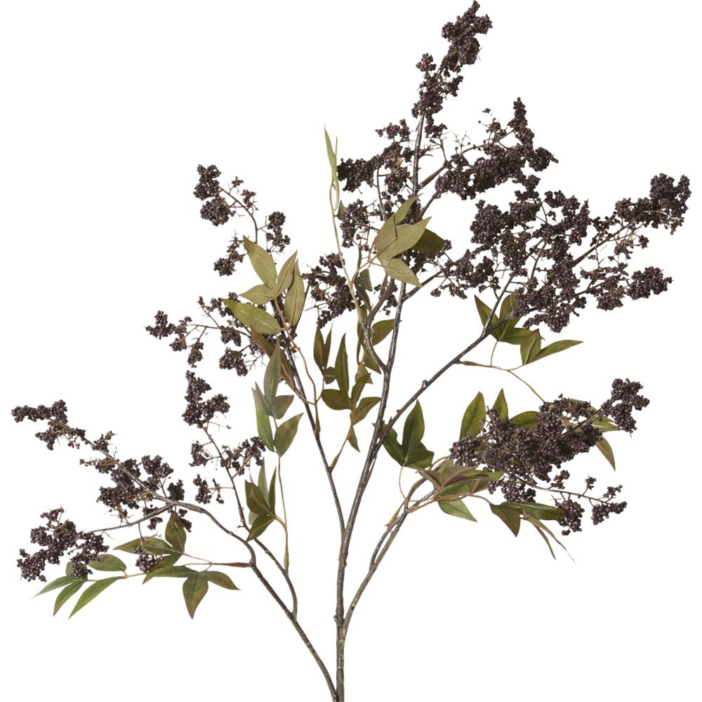 E Style Pepper Berry Spray Realistic Artificial Flower Burgundy 110cm