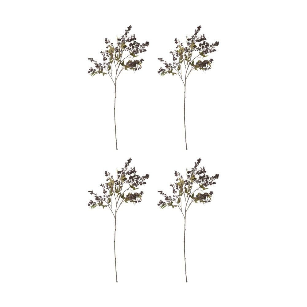 4PK E Style Pepper Berry Spray Realistic Artificial Flower Burgundy 110cm