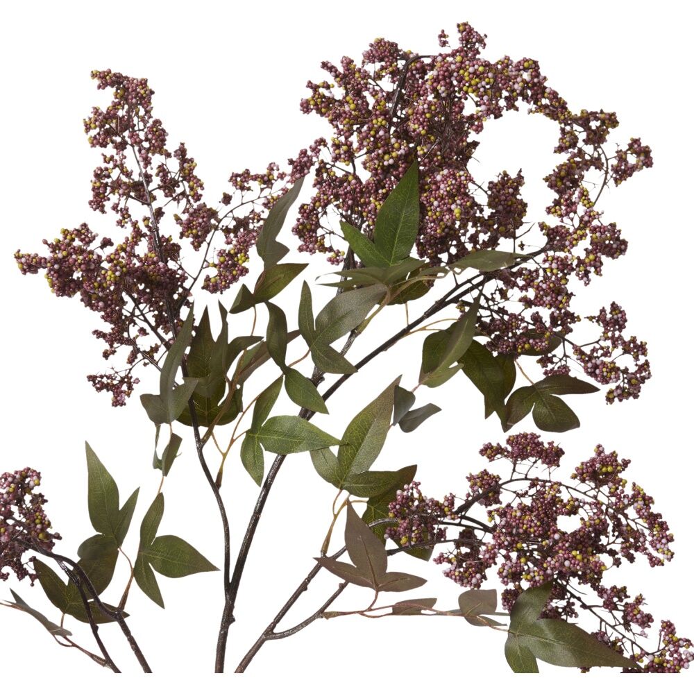 2PK E Style Pepper Berry Spray Realistic Artificial Flower Mauve 45x24x110cm