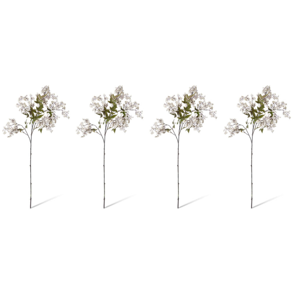 4PK E Style Pepper Berry Spray Realistic Artificial Flower White 45x24x110cm