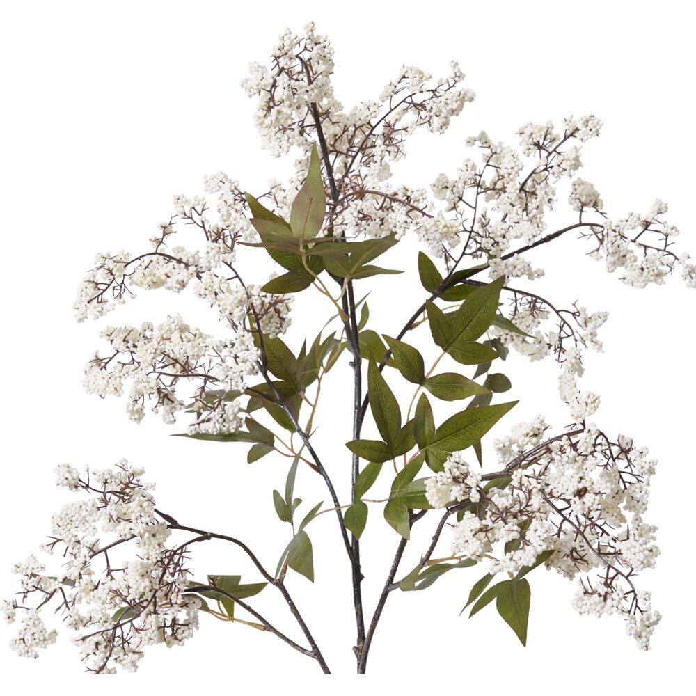 4PK E Style Pepper Berry Spray Realistic Artificial Flower White 45x24x110cm