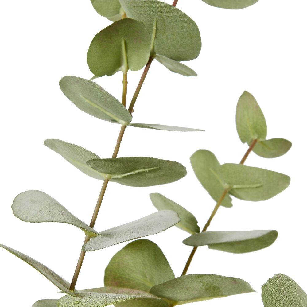 2PK E Style Eucalyptus Leaf Spray Realistic Artificial Flower Pink Green 102cm