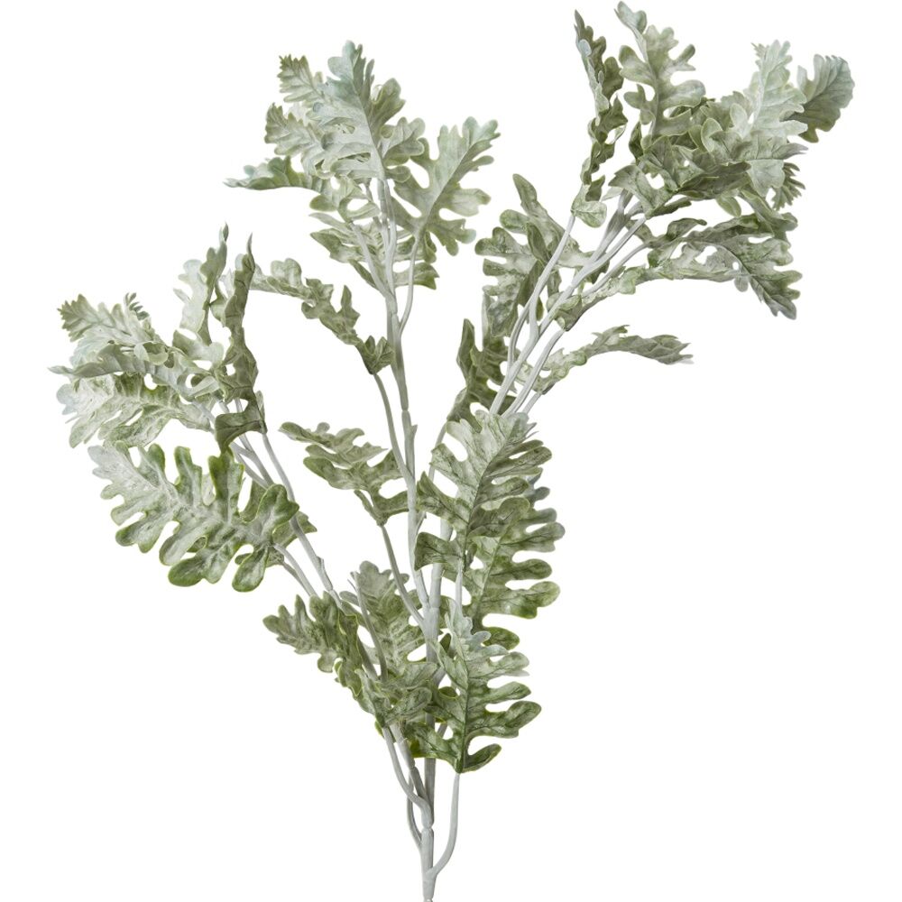 E Style Dusty Miller Spray Realistic Artificial Flower Grey 28x24x81cm