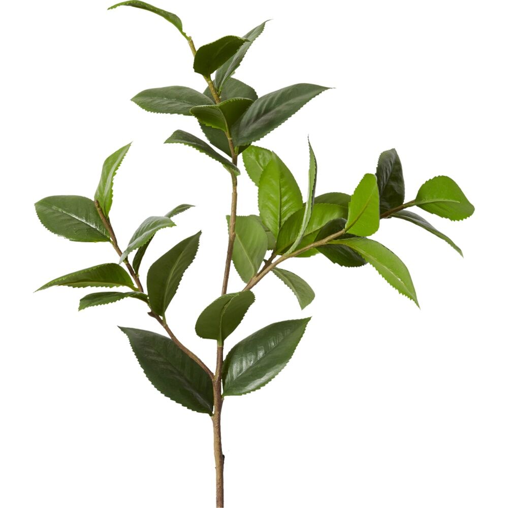 4PK E Style Camellia Leaf Spray Realistic Artificial Flower Green 28x28x84cm