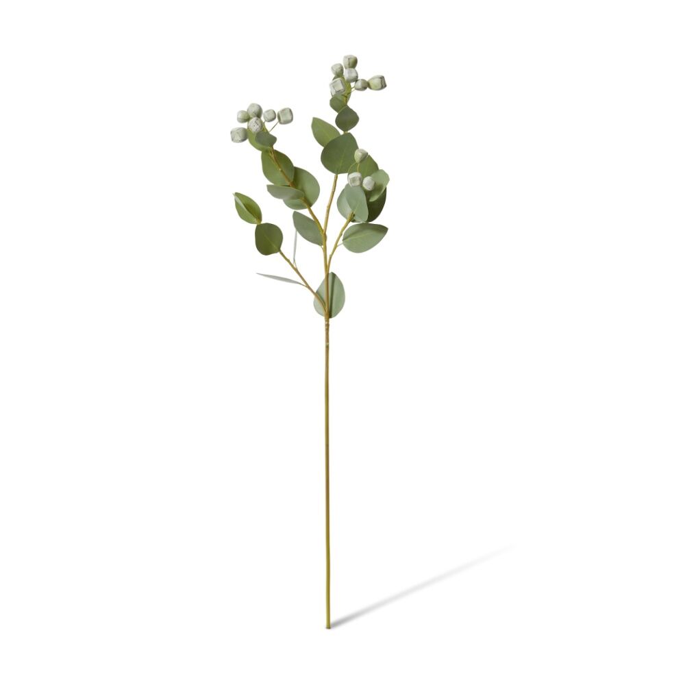 4PK E Style Eucalyptus Seed Pod Spray Realistic Artificial Flower Green 74cm