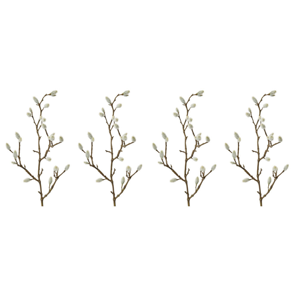 4PK E Style Magnolia Bud Spray Realistic Artificial Flower Natural Small 53cm