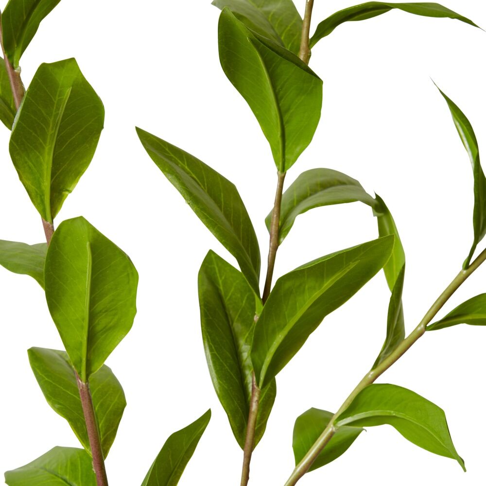 E Style Laurel Leaf Spray Realistic Artificial Flower Plastic Green 140cm