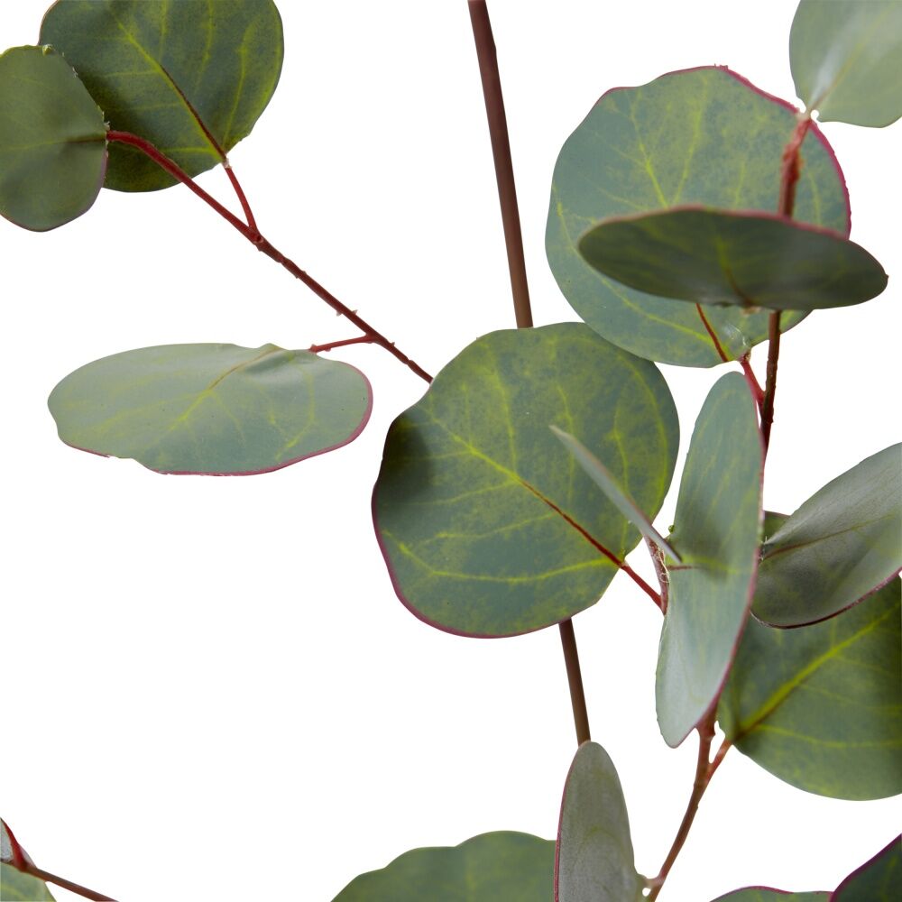 4PK E Style Eucalyptus Silver Dollar Spray Artificial Flower Green 99cm