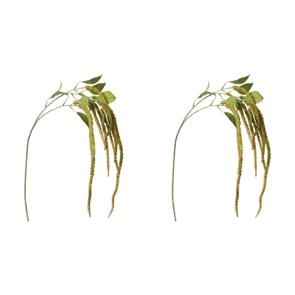 2PK E Style Amaranthus Spray Realistic Artificial Flower Green Pink 134cm