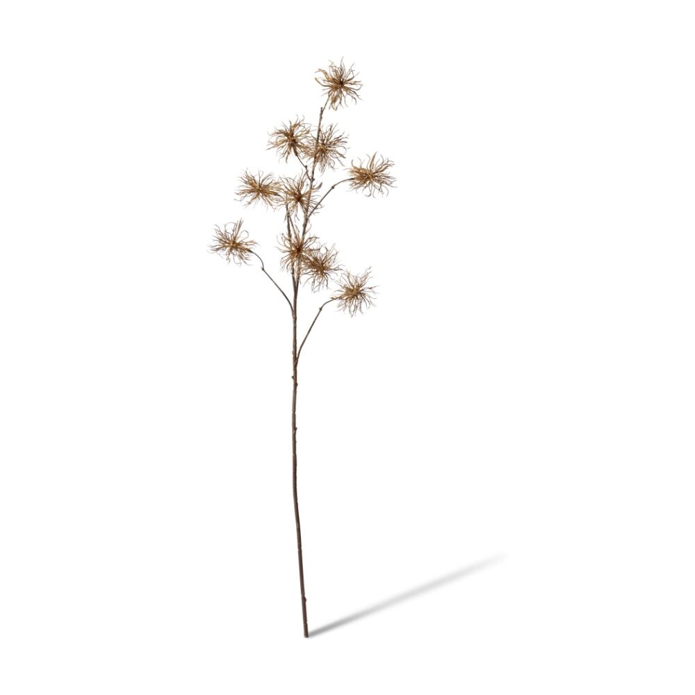 2PK E Style Thistle Wild Spray Artificial Flower Stem Brown 34x26x99cm
