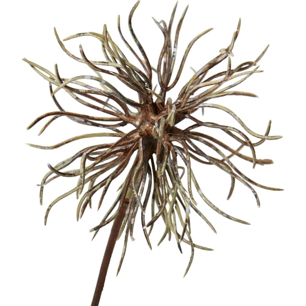 2PK E Style Thistle Wild Spray Artificial Flower Stem Dark Brown 34x26x99cm