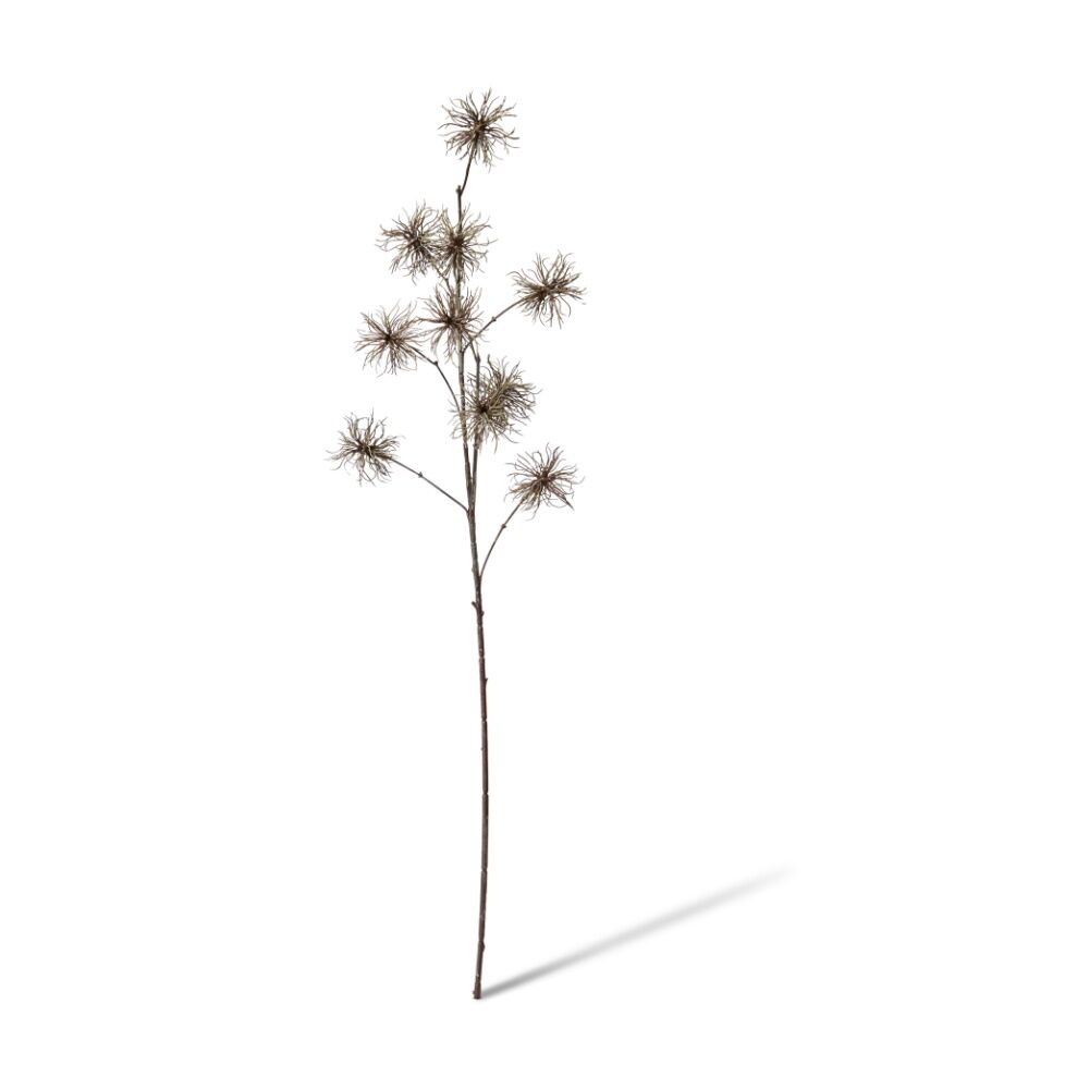 2PK E Style Thistle Wild Spray Artificial Flower Stem Dark Brown 34x26x99cm