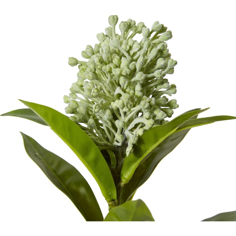 4PK E Style Skimmia Spray Artificial Flower Stem Decor Green 22x18x72cm