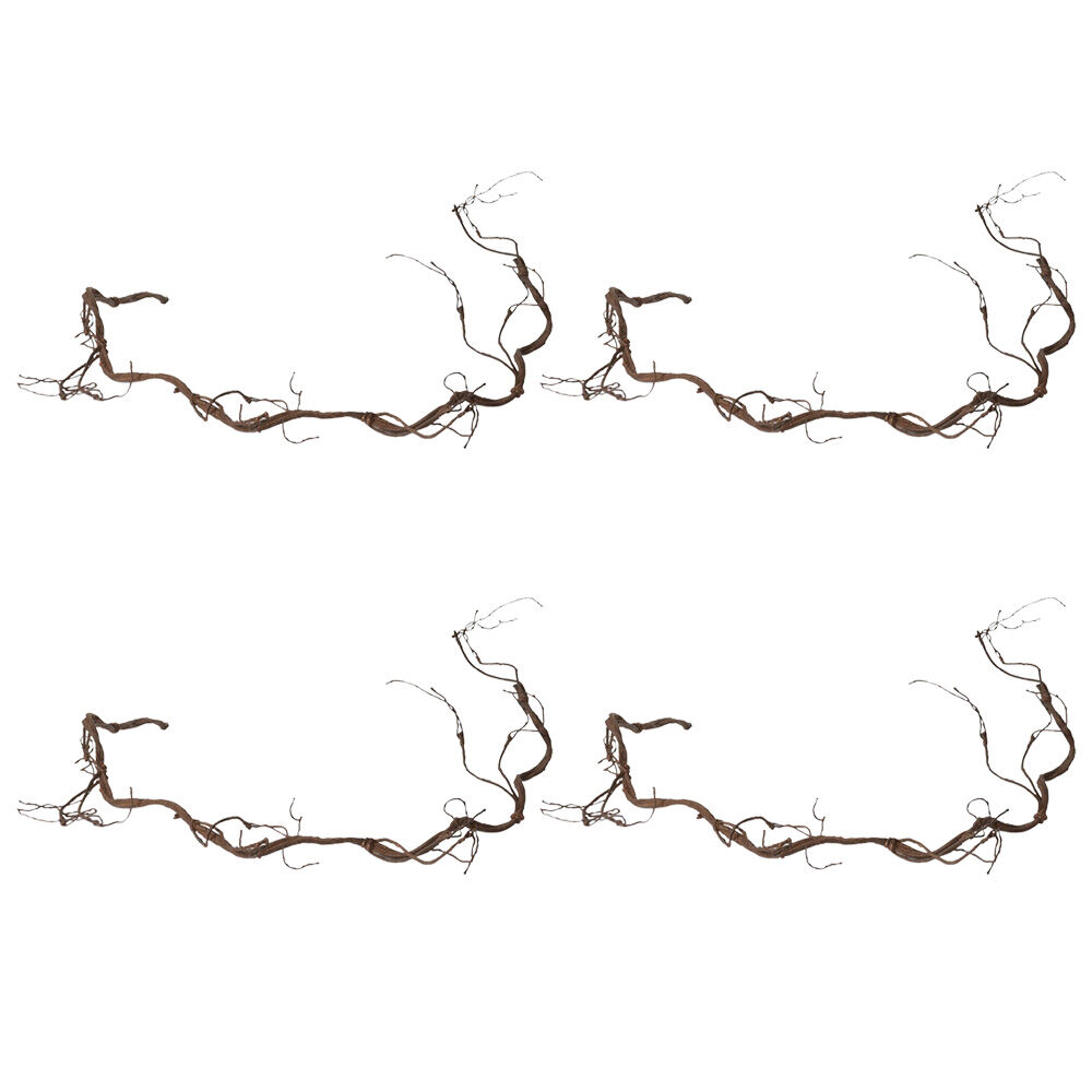 4PK E Style Twig Jungle Artificial Plant Stem Decor Brown 210x15x8cm