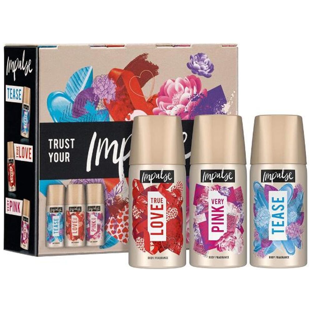 2x 3pc Impulse To Infinity & Beyond Fragrance Gift Set Body Spray 35ml