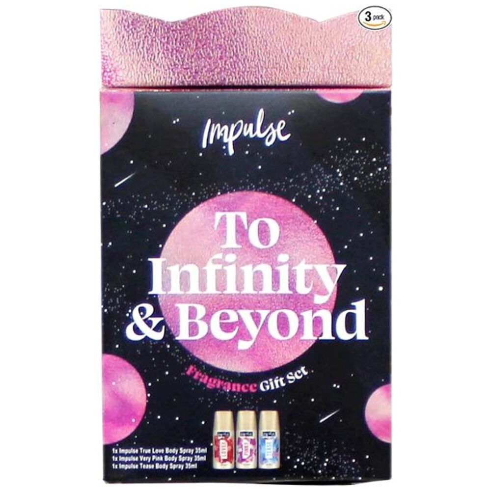 4x 3pc Impulse To Infinity & Beyond Fragrance Gift Set Body Spray 35ml
