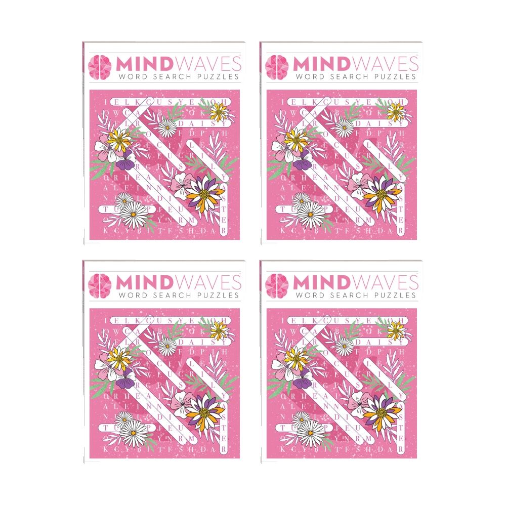 4PK Hinkler Mindwaves Puzzle Book Word Search Mindfulness Stress Relief