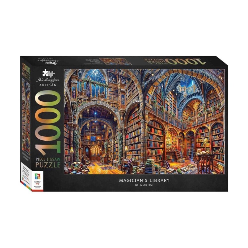 1000 pc Hinkler Mindbogglers Artisan Greenhouse & Magician Library Puzzle