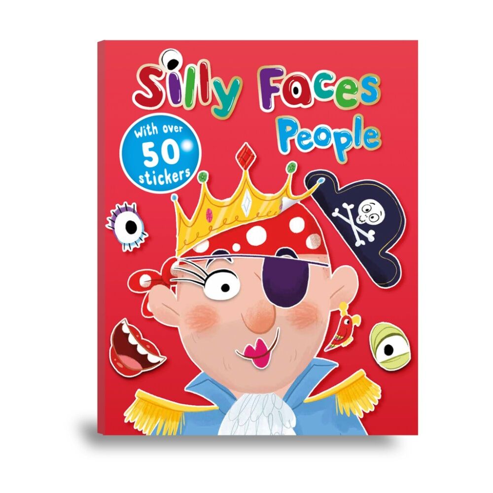 6PK Hinkler Silly Faces People Children's Sticker Book Funny 50 Stickers
