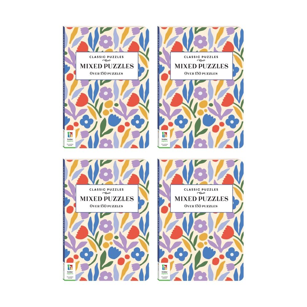 4PK Hinkler Classic Puzzles Mixed Puzzle Book Brain Teaser