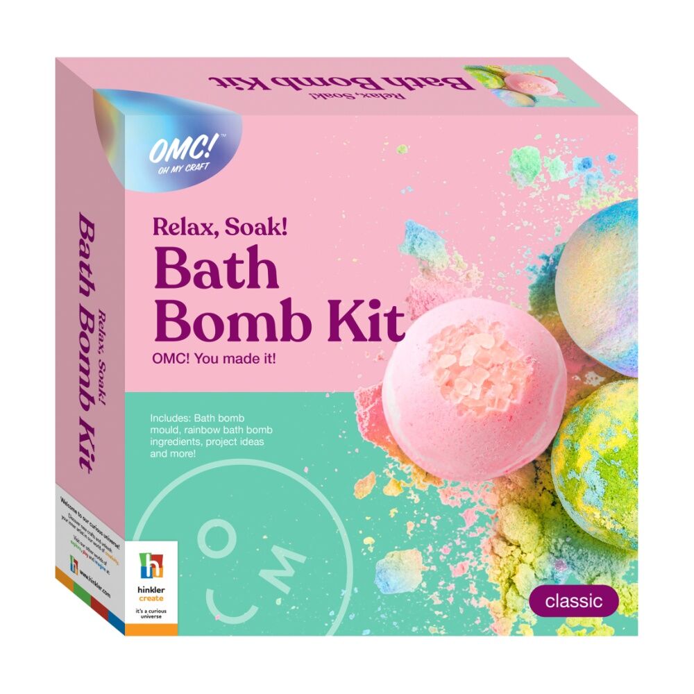 2PK Hinkler OMC Relax Soak Bath Bomb Kit Making Australia DIY