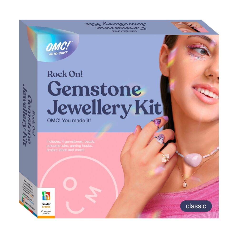 2PK Hinkler OMC Gemstone Jewellery Kit Making Beading &