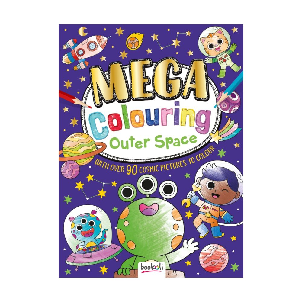 6PK Hinkler Mega Colouring Outer Space Cosmic Children's Book