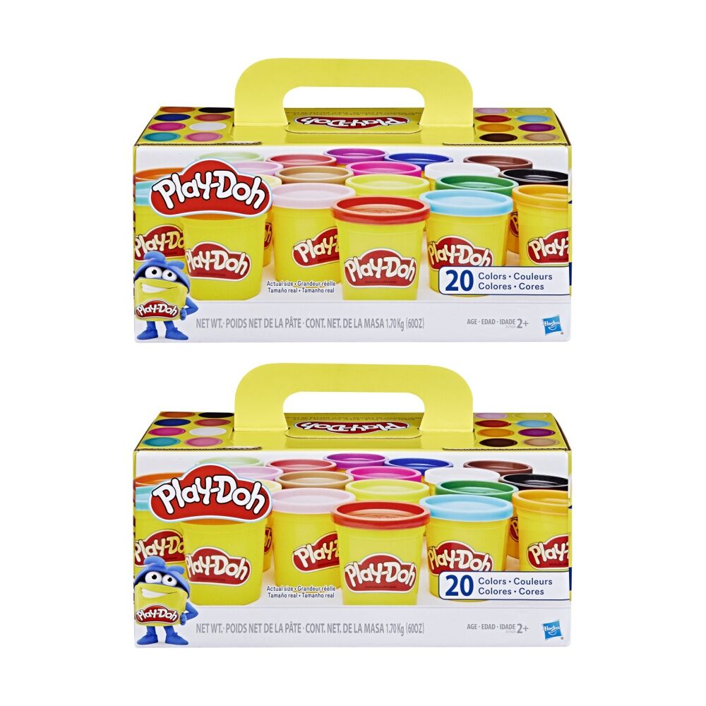2x 20pc Playdoh Super Colour Modeling Compound Kids Toy Multicolour Assorted