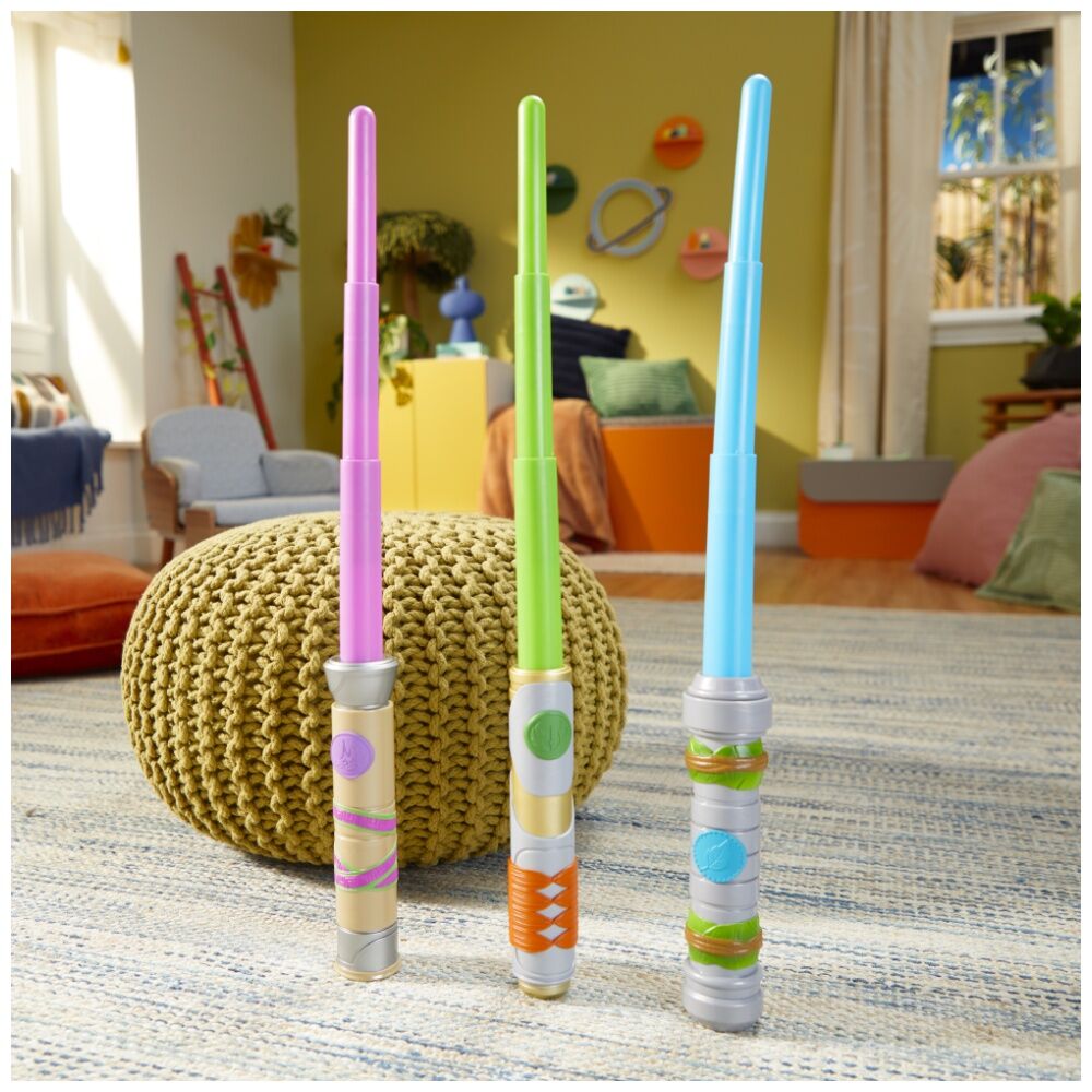 2PK Star Wars Young Jedi Lightsabre Kids Play Toy Green/Blue/Pink Assorted