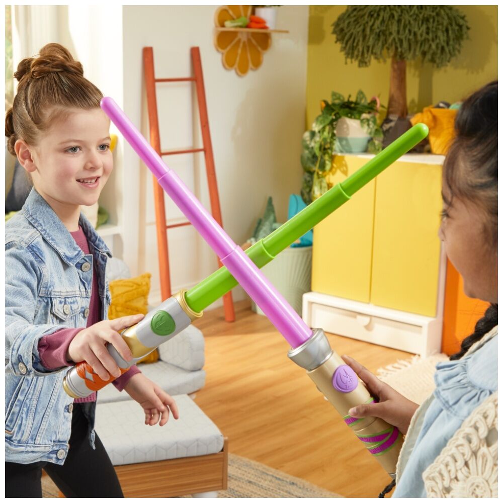 2PK Star Wars Young Jedi Lightsabre Kids Play Toy Green/Blue/Pink Assorted