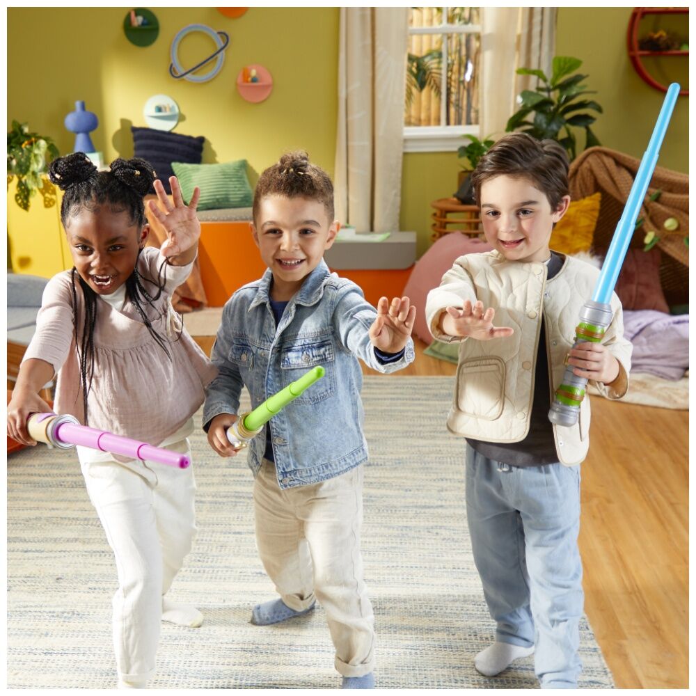 2PK Star Wars Young Jedi Lightsabre Kids Play Toy Green/Blue/Pink Assorted