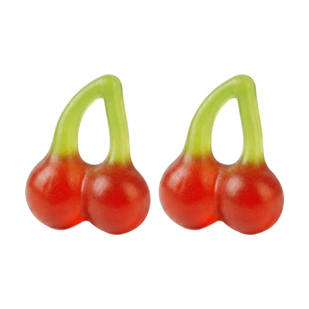 2x Bubblegum Stuff Haribo Cherries Squishy Stress Relief Kids Toy 3Y+ Green/Red