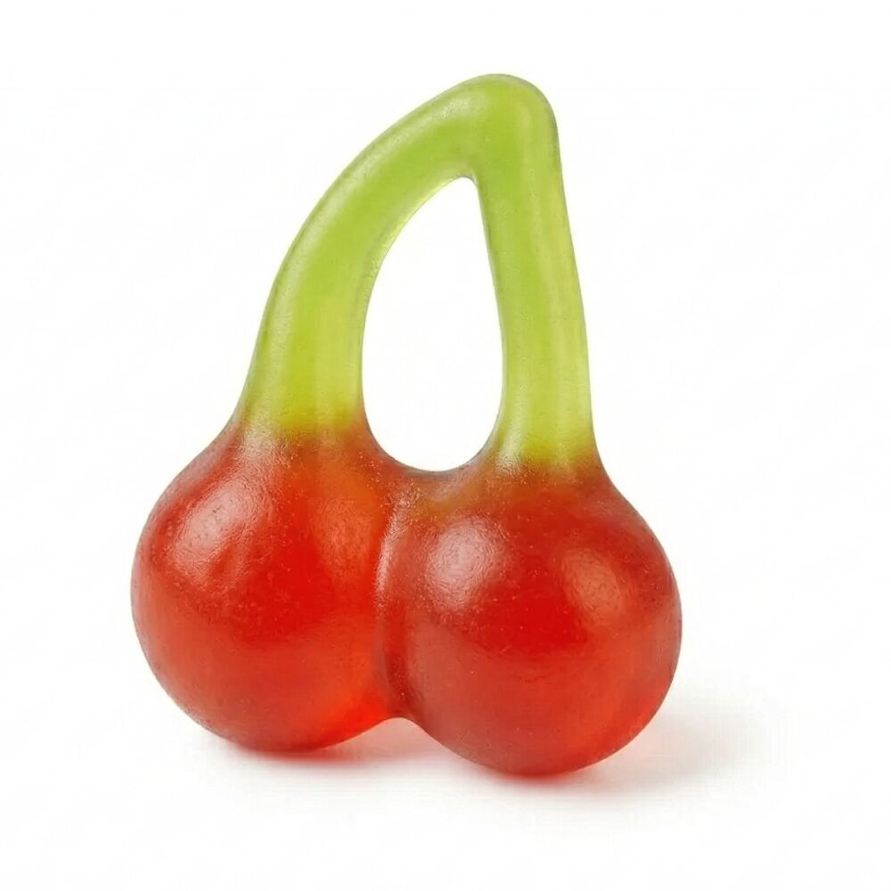 2x Bubblegum Stuff Haribo Cherries Squishy Stress Relief Kids Toy 3Y+ Green/Red