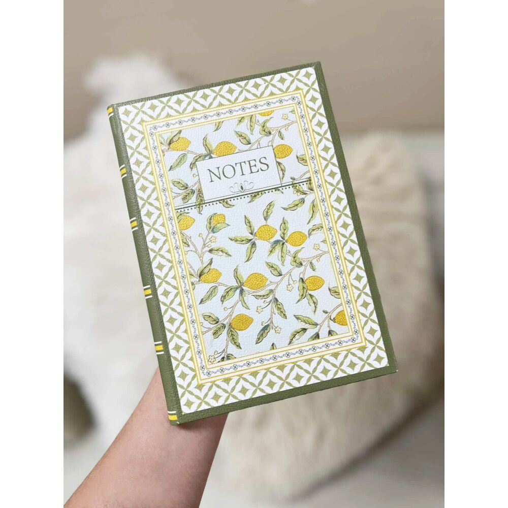 LVD Textured Cover Notebook Journal W/ Medium Lemons 21.5x15x2cm