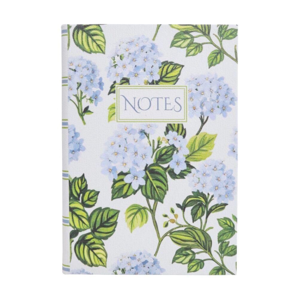 LVD Textured Cover Notebook Journal W/ Medium Hydrangeas 21.5x15x2cm