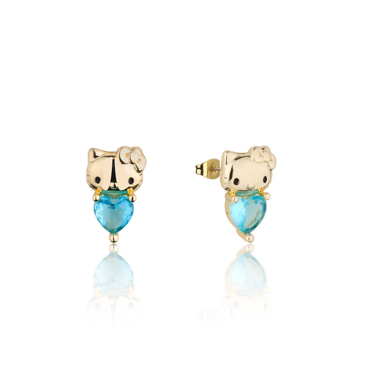 Couture Kingdom Hello Kitty March Stud Earrings Gold Plated Brass 5y+