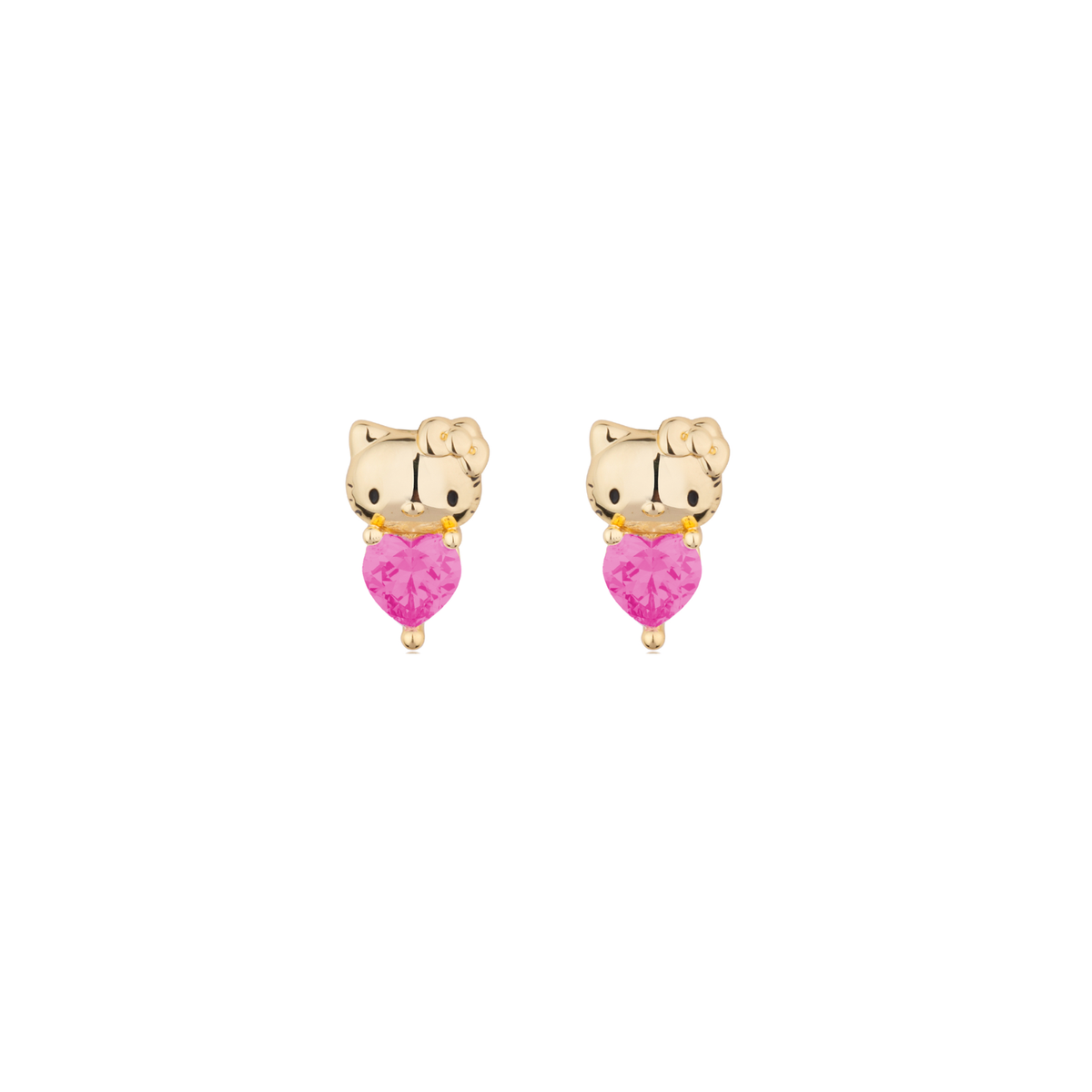 Couture Kingdom Hello Kitty October Stud Earrings Gold Plated Brass 5y+