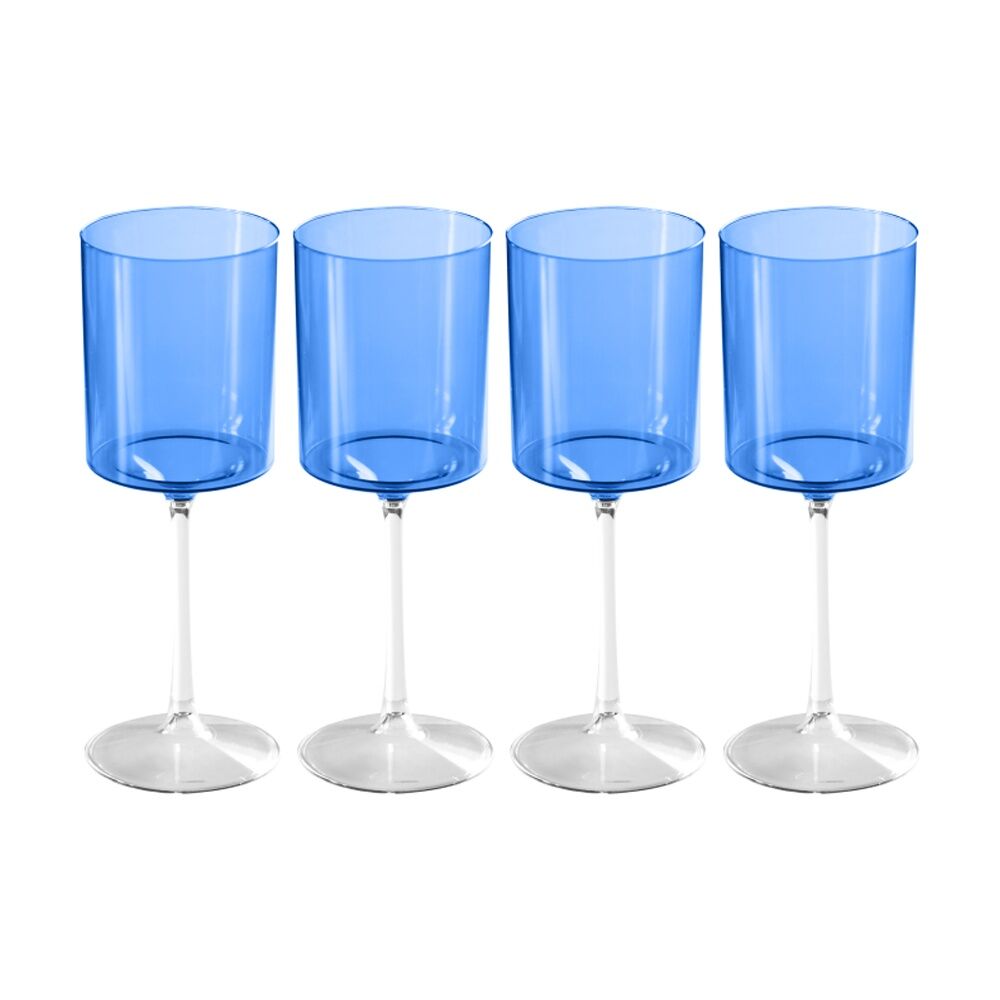 6x 4pc Partyware Reusable Wine Glass Set Tableware 270ml Assorted