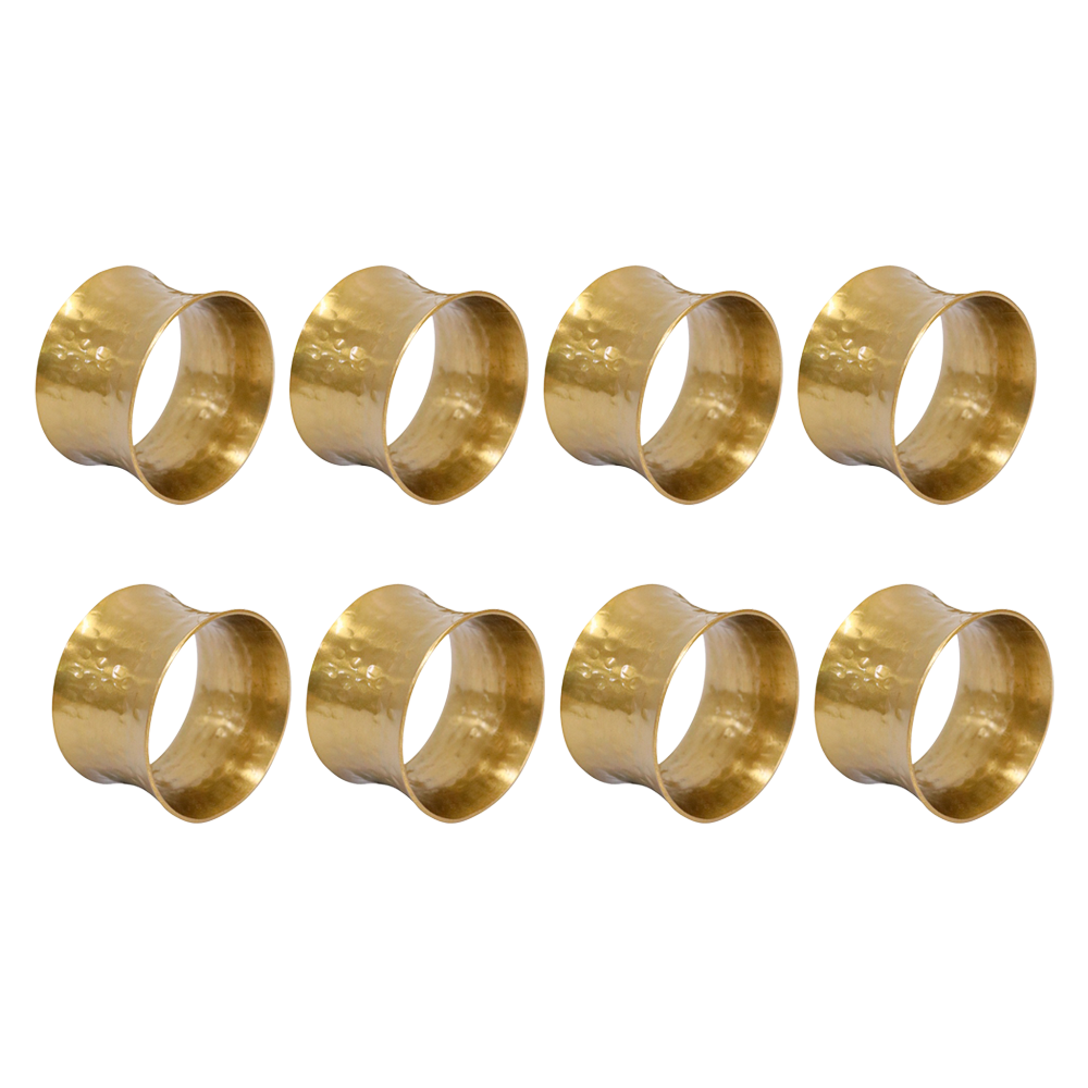 8PK LVD Decorative Metal Napkin Ring Home Kitchen Table Decor Gold 5x5x3cm
