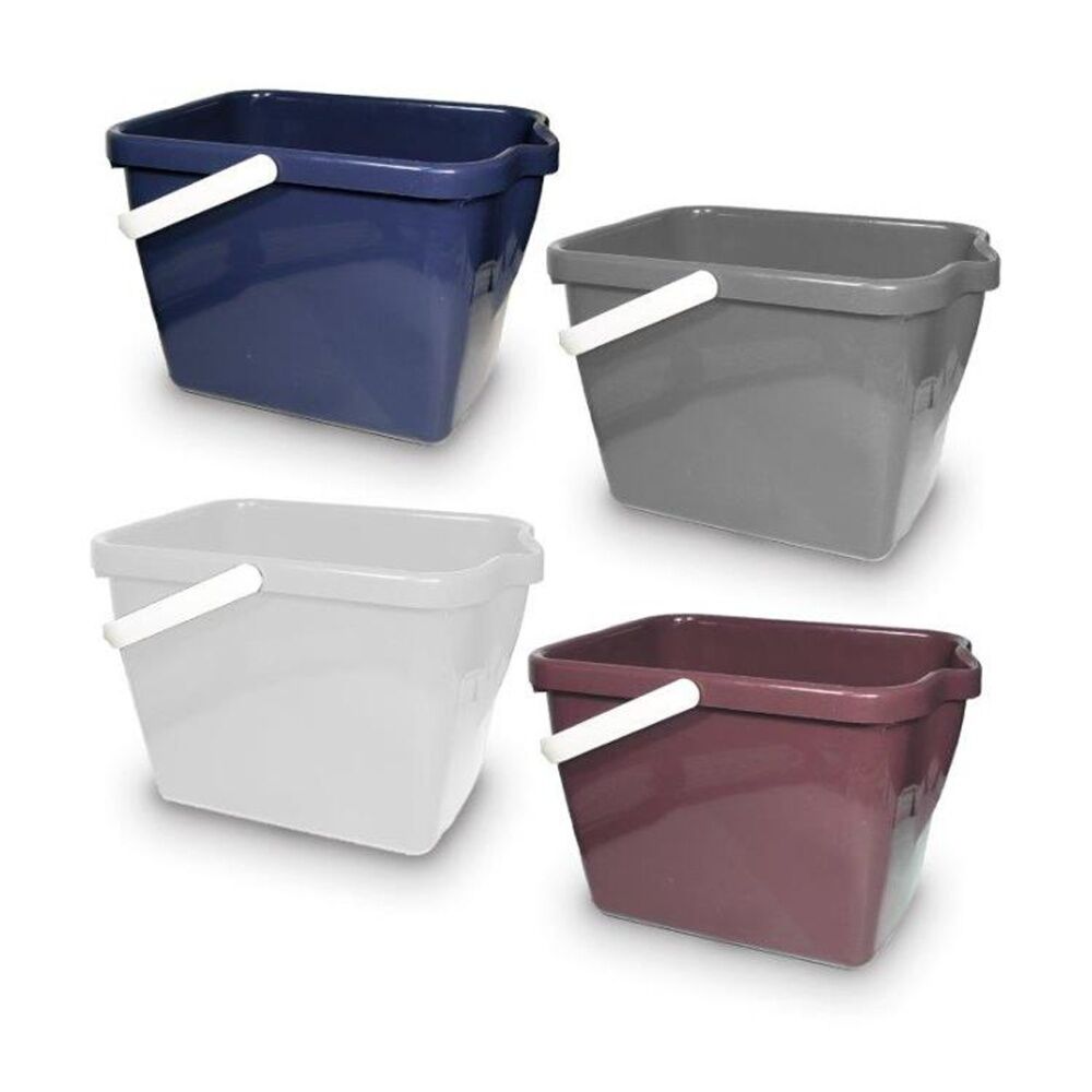 3PK Braz Super Clean Cleaning Rectangular Bucket Multi Colour Assorted