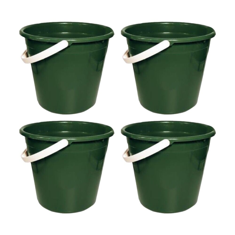 4PK Braz Cleaning Bucket W/ Handle 9.6L Multi Colour Assorted