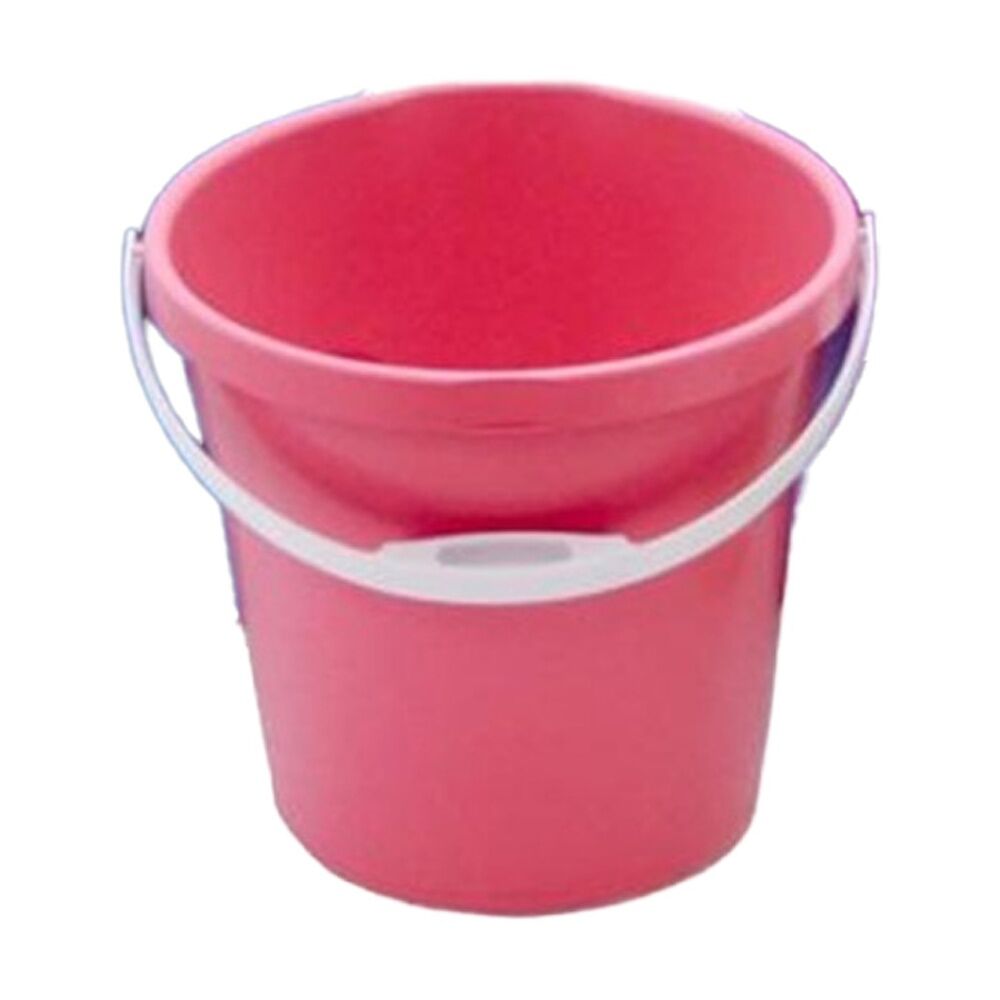 6PK Braz Super Clean Cleaning Round Bucket W/ Handle 12L Multi Colour Assorted