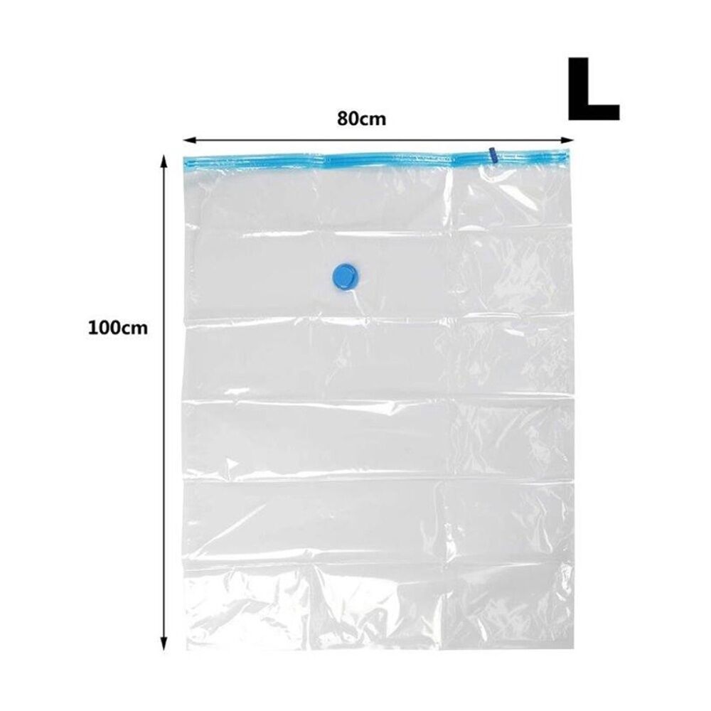 6x 2pc Braz Reusable Vacuum Sealed Clothes Storage Bags L 80x100cm